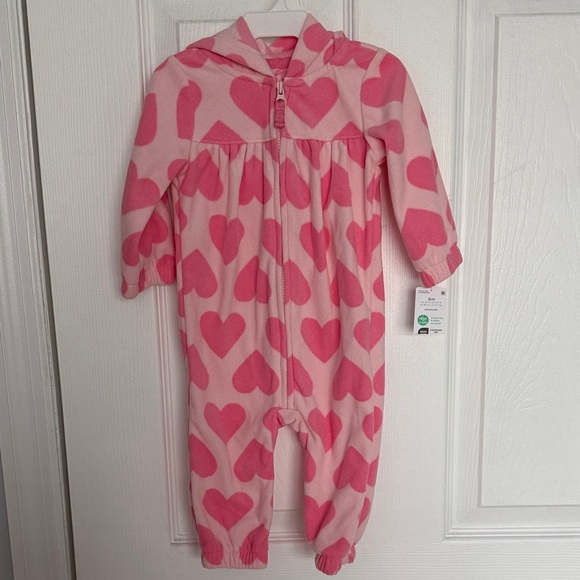 Carter's Other - Carter's Pink Heart Baby Hooded Onesie